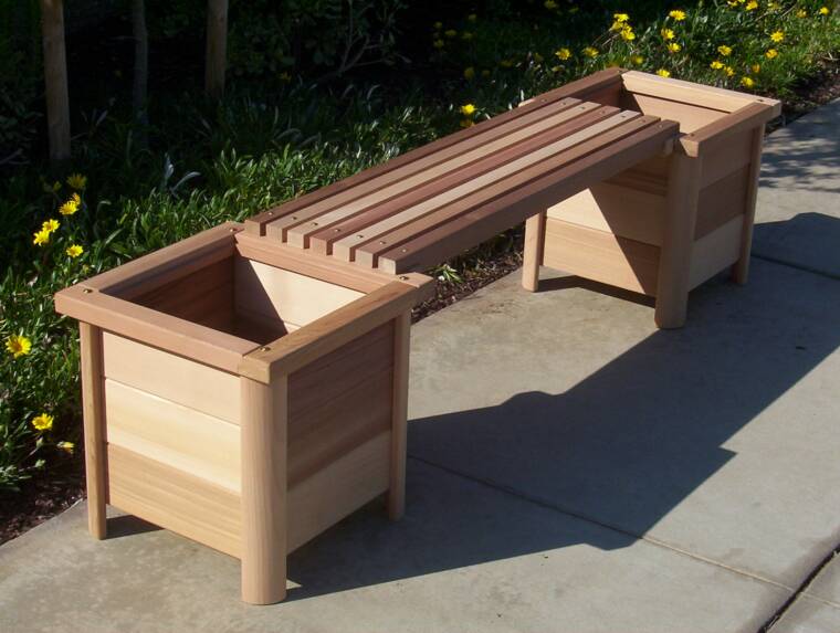 Benches with Planters